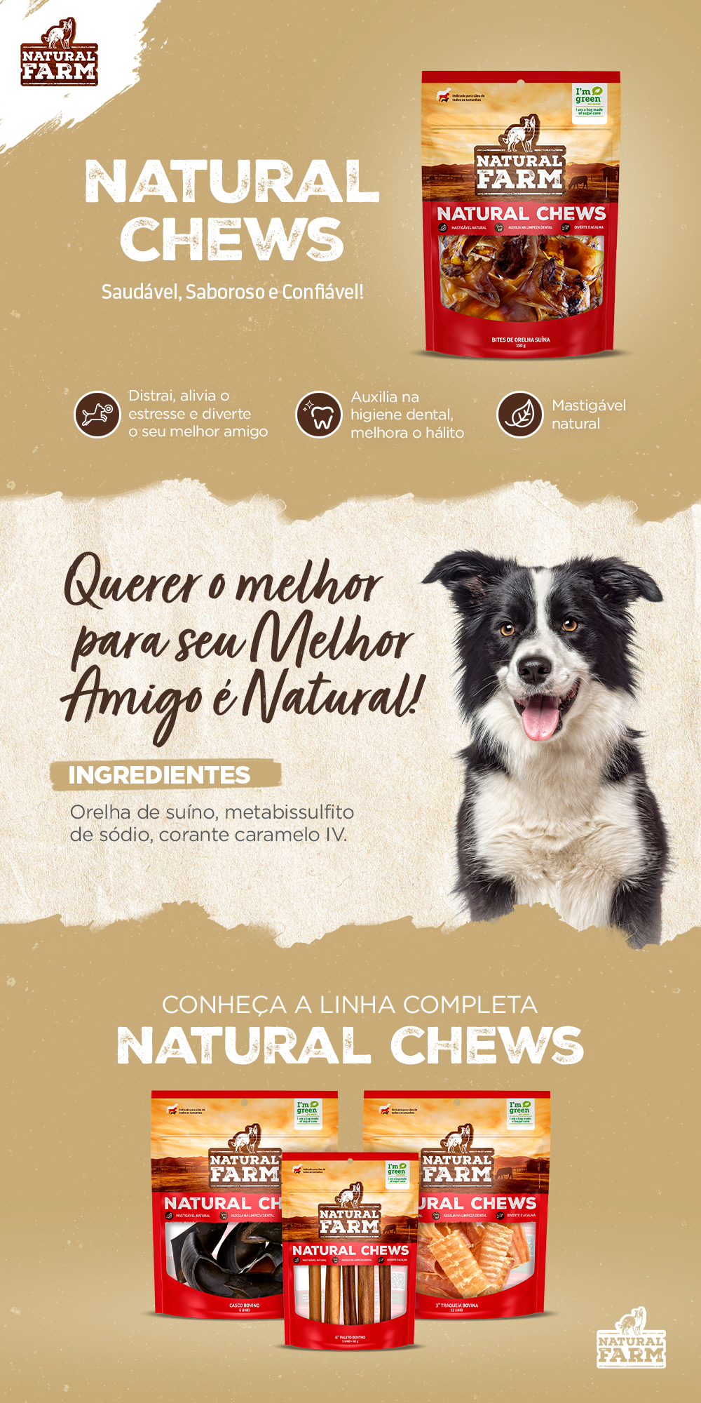 Encontre Petisco Natural Farm Bites de Orelha Suína para Cães com entrega para todo o Brasil na Petlove. Te ajudamos a cuidar do seu pet como ele merece!